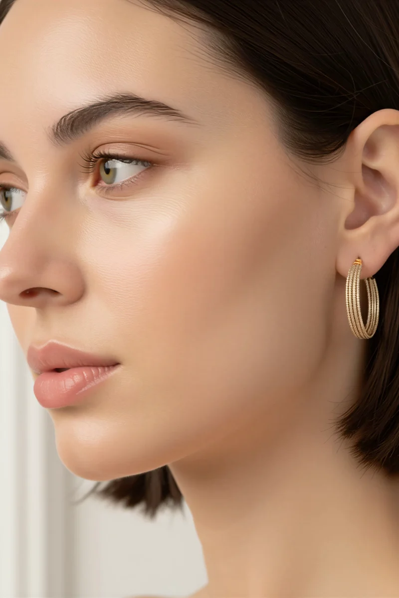 Strona Glowna 25 modne kolczyki wykonane ze stali hirurgicznej w kolorze złotym